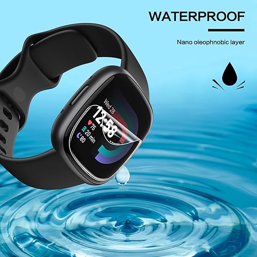 Pack Compatible for Fitbit Versa Versa Screen Protector, Fitbit  Sense Sense Screen Protector,
