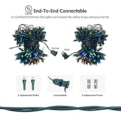 Dirnun Led Christmas Net Lights Outdoor Christmas