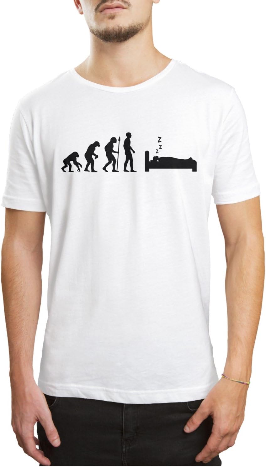 OKSDLK Evolution Sleep Men's Short Sleeve Shirts ColorName Tee Shirt