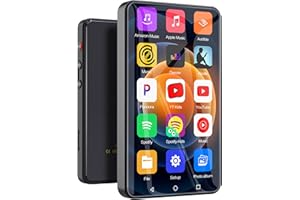 MYMAHDI (72GB Black) 4" MP3 Player with Bluetooth and WiFi up to 1 TB, Spotify MP4 Player with Speaker, YT Music Full Touchscreen HiFi MP3 Player with YouTube,Pandora,YT Music,Android MP4 Music Player