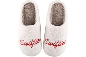 Aucomfo Comfy House Slippers For Women Men, Ladies Fuzzy Bedroom Slippers,indoor Outdoor Memory Foam Shoes