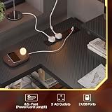 Bestier 106.5CM L-Shaped Gaming Desk RGB Lights 3 Outlets 2 USB Ports view 6