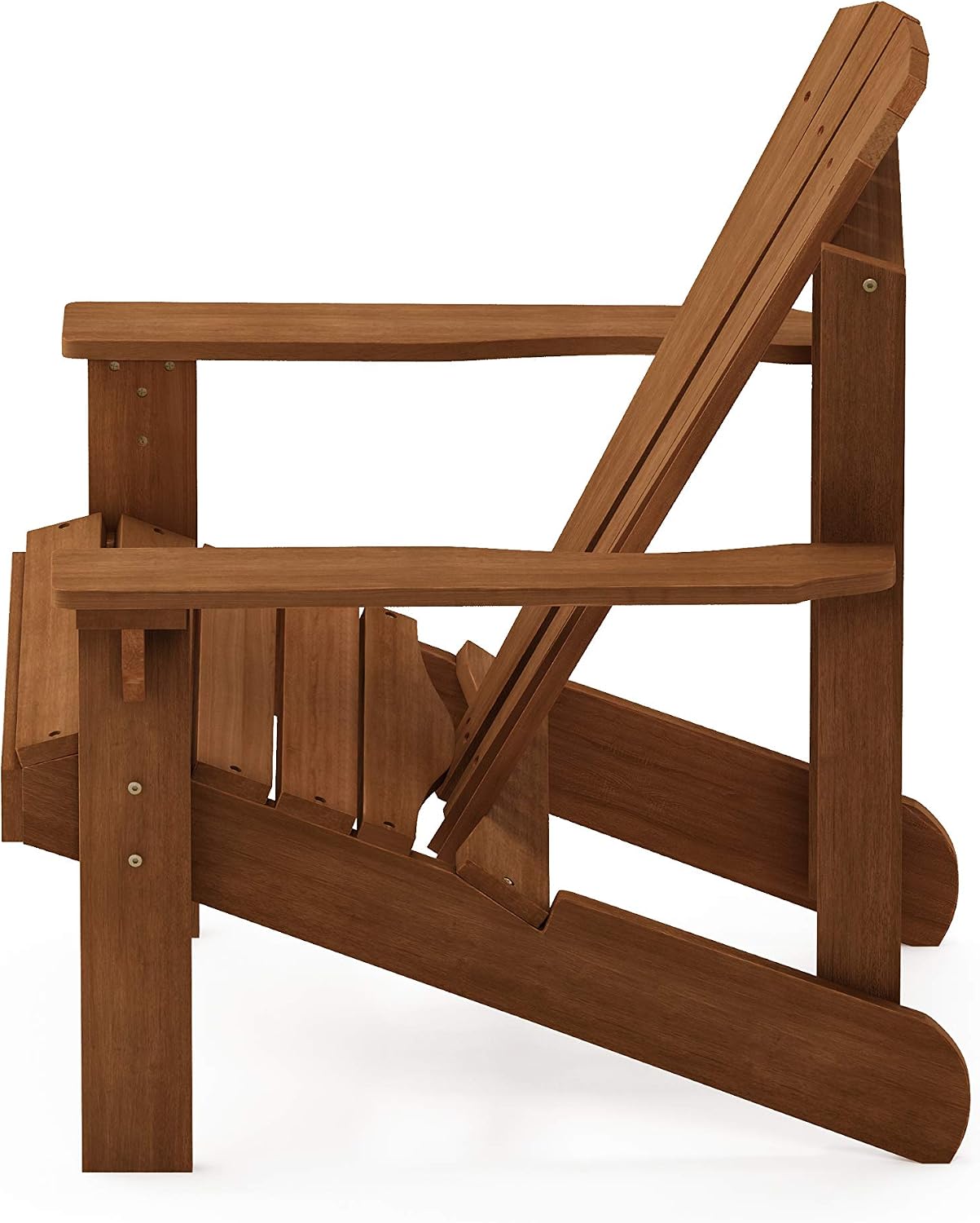 Furinno Tioman Hardwood Adirondack Patio Garden Chair in Teak Oil, Small, Natural - Image 4