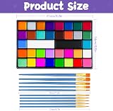 ENJSD Face Paint Kit 36 Colors 10 Brushes 30 Stencils Water Based Non-Toxic view 9