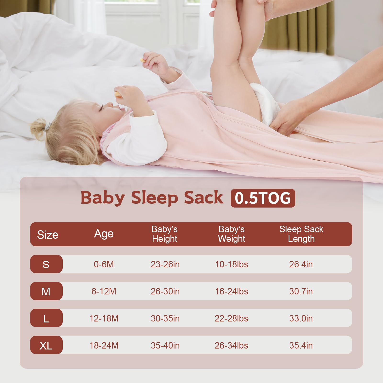 Wrrernsin Baby Sleep Sack 0-6 Months,100% Cotton TOG 0.5 Wearable Blanket for Newborn and Infant, 3 Pack 2-Way Zipper Lightweight Sleeping Bags for Toddler