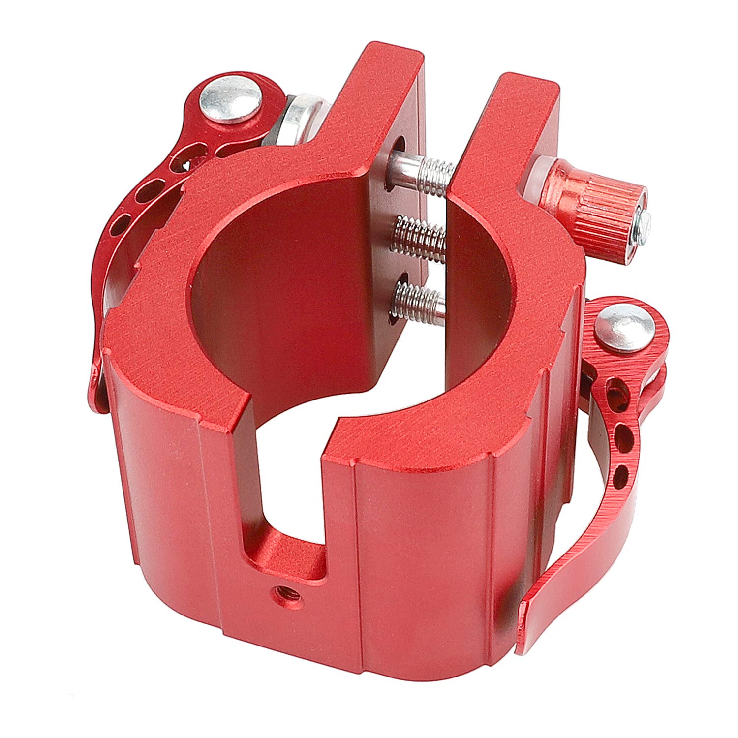 MotuTech Folding Hinge Clamp for Zero 8X 10X 11X/SPEEDUAL 8 Inch 10 Inch 11 Inch for Dualtron Spider Thunder DT3 Ring Buckle Fastening Circle Hoop Release Quick Lock (Red)