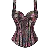 Kranchungel Renaissance Corset Top for Women: Corset with Straps Bustier Themed Parties Costumes for Historical Reenactors