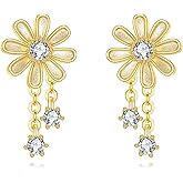 Daisy Stud Earrings for Women Sterling Silver Daisy Stud Earrings Flower Jewelry for Women Flower Gifts