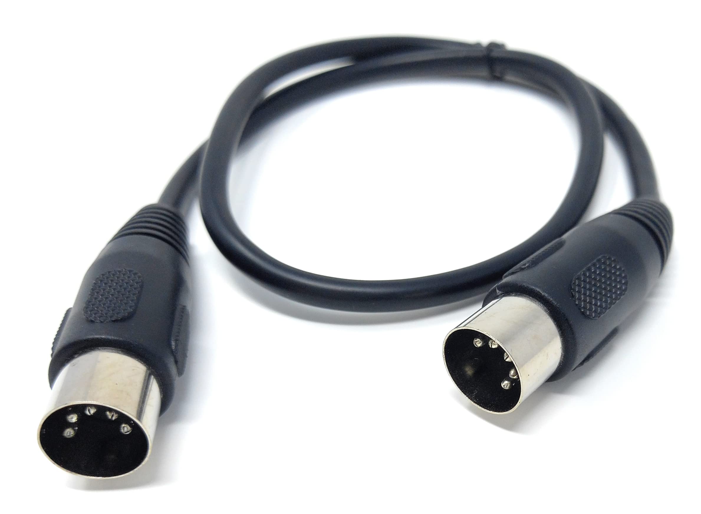 DRUT 50cm short 5 Pin MIDI Male to Male DIN Plug Audio Cable for Music Instruments 1,6ft Black