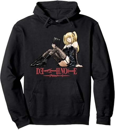 Amazon.com: Death Note Misa with Bright Pink Logo Anime Pullover