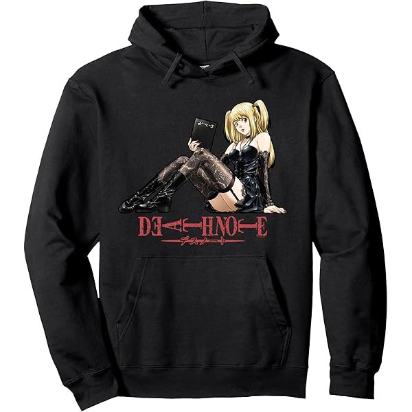 Amazon.com: Death Note Misa with Bright Pink Logo Anime Pullover