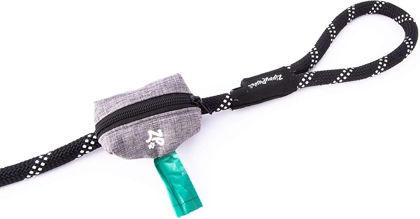 Amazon Com Zippypaws Adventure Leash Bag Dog Poop Bag Holder Leash Attachment Graphite Pet Supplies