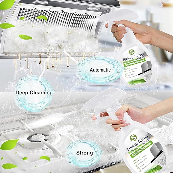 10 FL OZ SPLASH CLEANER SPRAY FOAM CLEANER, SPLASY FOAM SPRAY, KITCHEN CLEANER SPRAY, FOAM SPRAY FOR ALL PURPOSE CLEANER FOR STUBBORN GREASE AND GRIME (1PCS)