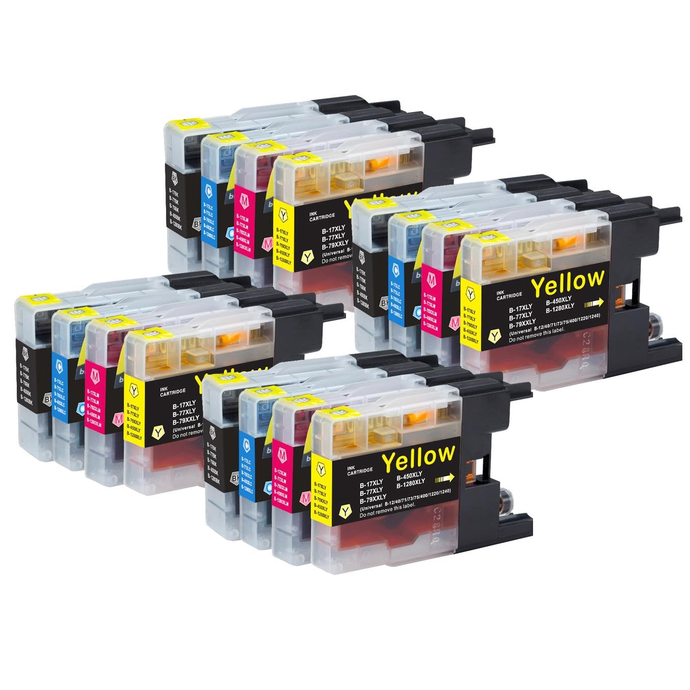 Go Inks 4 Set of 4 Ink Cartridges to replace Brother LC1240 Compatible/non-OEM for Brother DCP and MFC Printers (16 Inks)