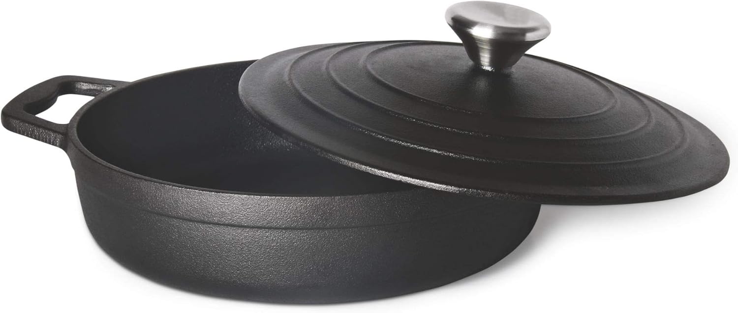 Buy Milton Pro Cook Cast Iron Casserole with Lid, 1900 ml / 22 cm