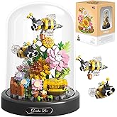 OLTLYUNH Flower Bouquet Building Set for Adult,Mini Plant Bonsai Tree Friend Set,Botanical Collection Gift for Kids,Office Ho