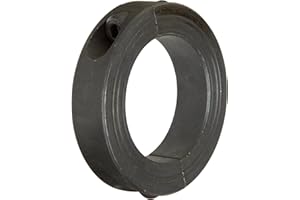 Climax Metals M2C-40 Black Oxide Plated Steel Two-Piece Clamping Collar, Metric, 40mm Bore Size, 60mm Outside Diameter, M6 x 16mm Set Screw