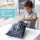 Bumkins Waterproof Wet Bag for Baby Mario Travel Stroller Strap Zip view 3