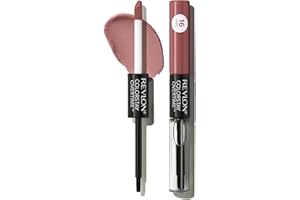 Revlon Liquid Lipstick with Clear Lip Gloss, ColorStay Overtime Lipcolor, Dual Ended with Vitamin E, 320 Faithful Fawn, 0.07 Fl Oz