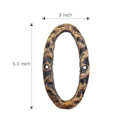 5.5 Inch House Numbers, Cast Iron Home Address