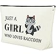 Mxrymvu Raccoon Themed Gifts for Women Raccoon Makeup Bag Animal Lover Gift For Her Friends Family Daughter Birthday Gift Cosmetic Pouch