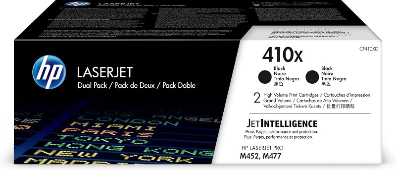 HP 410X High Yield Black Toner Cartridge CF410XD for HP LaserJet Pro M452 M477