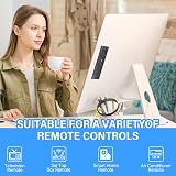 GLORHA 6PCS Magnetic Remote Control Holder Wall Mounted Organizer White view 4