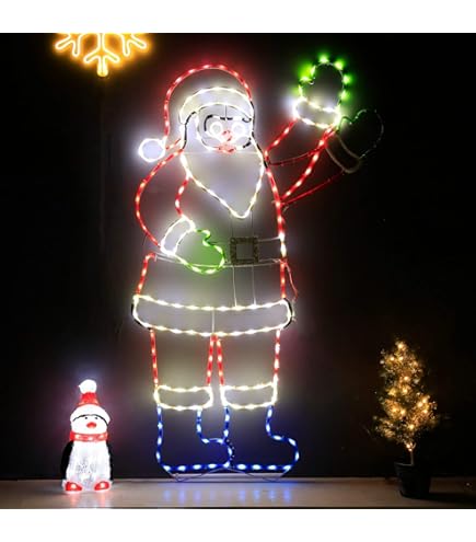 Amazon.com: 5FT 250L LED Santa Claus Rocket Lights, Christmas
