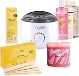 Mylee Salon Quality Waxing Kit Rose Wax Heater Strips Spatulas Lotion