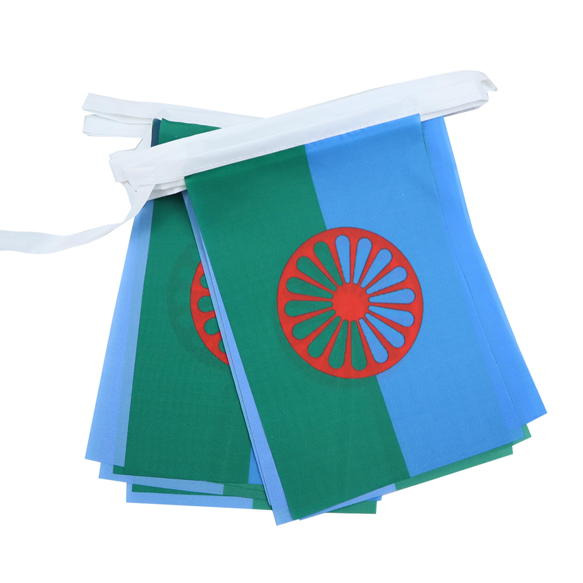 AZ FLAG - Gypsy Bunting Flag - 40 Ft Garland with 20 Traveller Flags 18'' x 12'' - 100% Polyester String Pennant - 12 meters