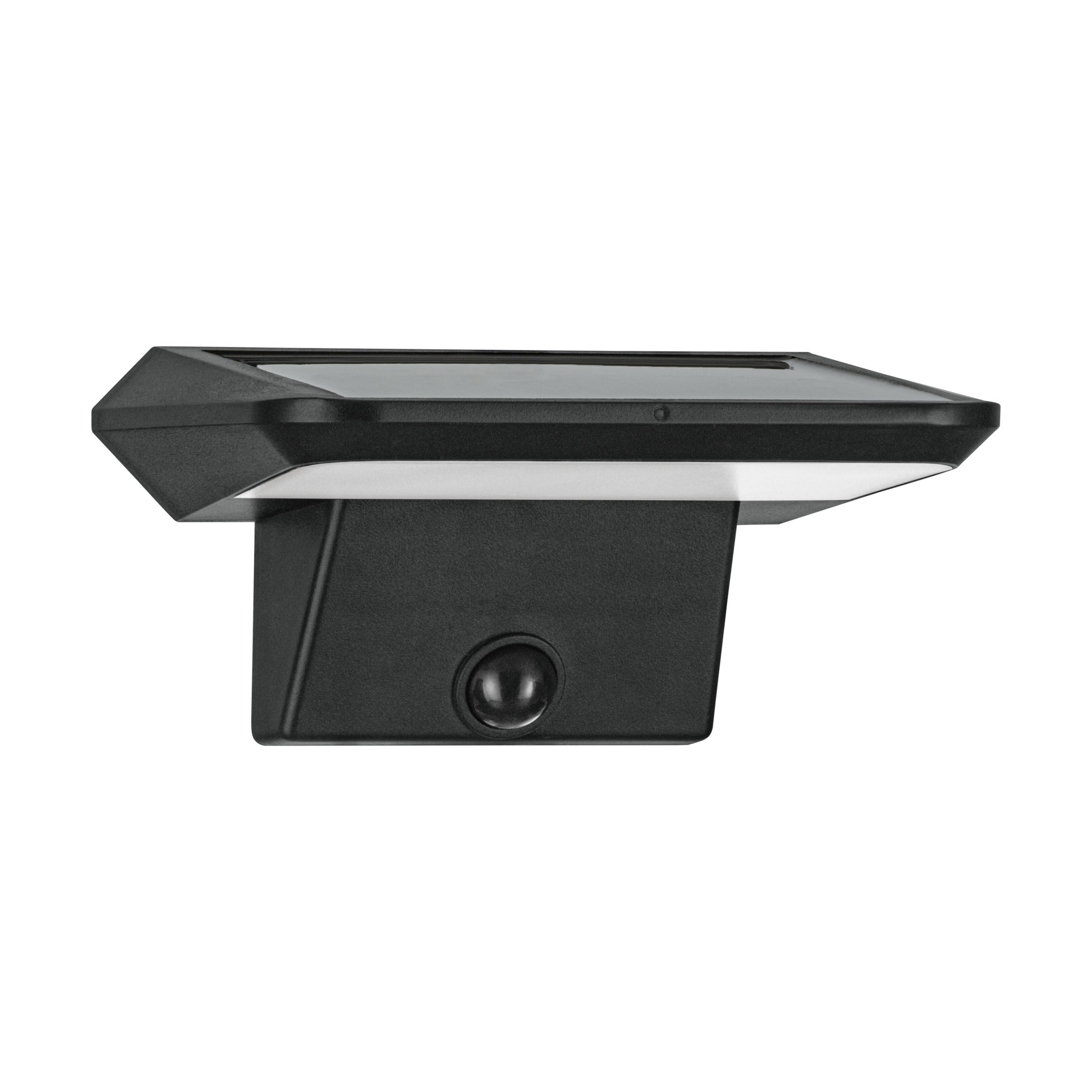 Eglo LED Outdoor wall lamp Porrassa, Outside Solar Light with Motion Detector and Twilight Sensor, Porch Lighting Made of Black Plastic, IP44 — image 1