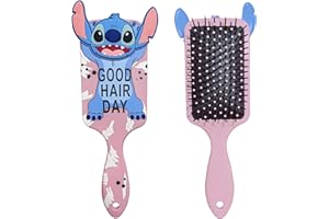 UIHJASO Cartoon Hair Brush, Cute Hair Brushes for Women and Girl, Wet and Dry Detangler, Removes Knots and Tangles, For All Hair Types, Pink