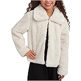 URBAN REPUBLIC Girls Bolero Jacket - Cozy Faux Fur Lined Warm Outerwear Jackets for Girls - Soft Bolero Shrug (7-16)