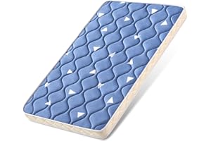 LILYVIBEBEARHAPPY Baby Bassinet Mattress 47x 23.6 inches- Firm Support and Comfort Premium Foam,Noiseless and Odorless,Hypoallergenic Small Crib Mattress, Fits Moses Basket, Dual Sided with Soft Breathable Fabric