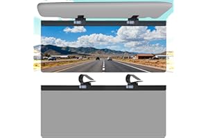 VEHARVIM Sun Visor Extender for Car, Visor Extender Attachment for Car, Adjustable Visor Extender Sun Blocker UV400, Polarized Sun Visor Extender, Anti-Glare, UV Protector (1 Pack, Large)