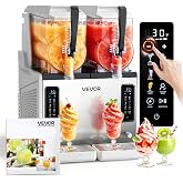 VEVOR Slushie Machine, 3L/100oz x 2 Tank Slushy Machine for Home, No Ice Needed Frozen Drink Maker, Margarita Maker with Self-Cleaning, for Frozen Margaritas, Frapp&eacute;s, Milkshake &amp; More
