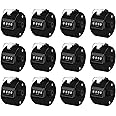 12 Pcs Hand Tally Counter 4-Digit Lap Counter Clicker, Manual Mechanical Handheld Pitch Click Counter with Finger Ring for School Golf & Knitting Row Croche