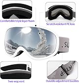 Supertrip Ski Goggles Anti-Fog UV400 Helmet Compatible Unisex view 4