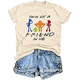 You've Got A Friend Shirt Women Magical Shirt Funny Letter Print Tee Family Holiday Vacation Short Sleeve Tops