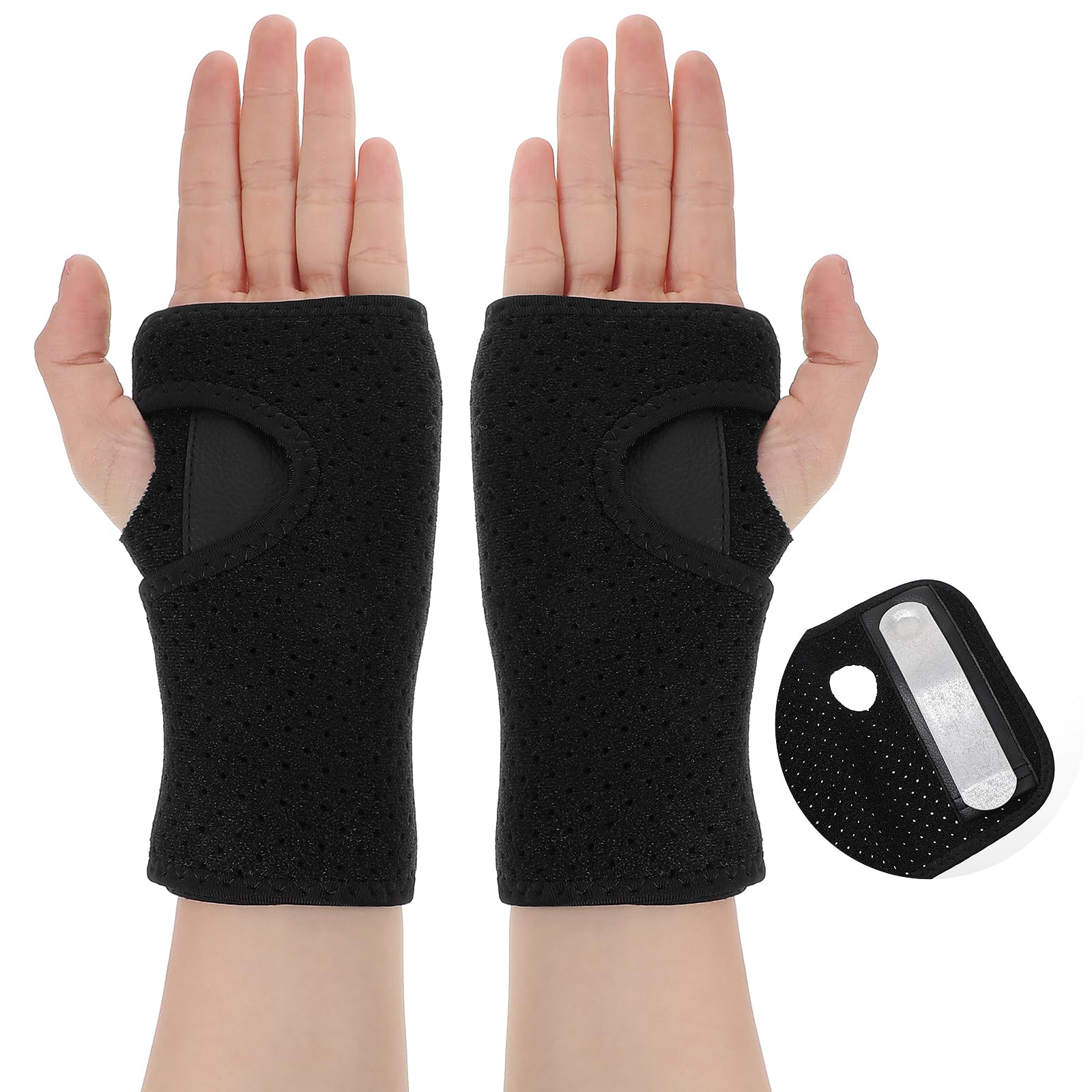 Photo 1 of HJZHII Carpal Tunnel Wrist Brace, 2 Pcs Night Wrists Sleep Supports Breathable Fit Carpal Tunnel Wrap Adjustable Splints Arm Stabilizer Hand Brace Cushioned for Sleep Work Sport Pain Relief