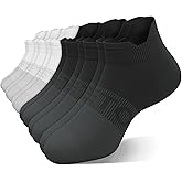 easetoe 6 Pairs Ankle Compression Socks Men Women 15-20 mmHg Low Cut Athletic Running Arch Support for Travel Nurses Flight