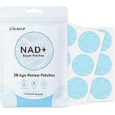 FULKELP NAD Patches for Women and Men, 8 Hour Time-Release for Cellular Energy & Focus, A New Kind of NAD Supplement with Nicotinamide Riboside, Resveratrol, CoQ10, 30 Patches