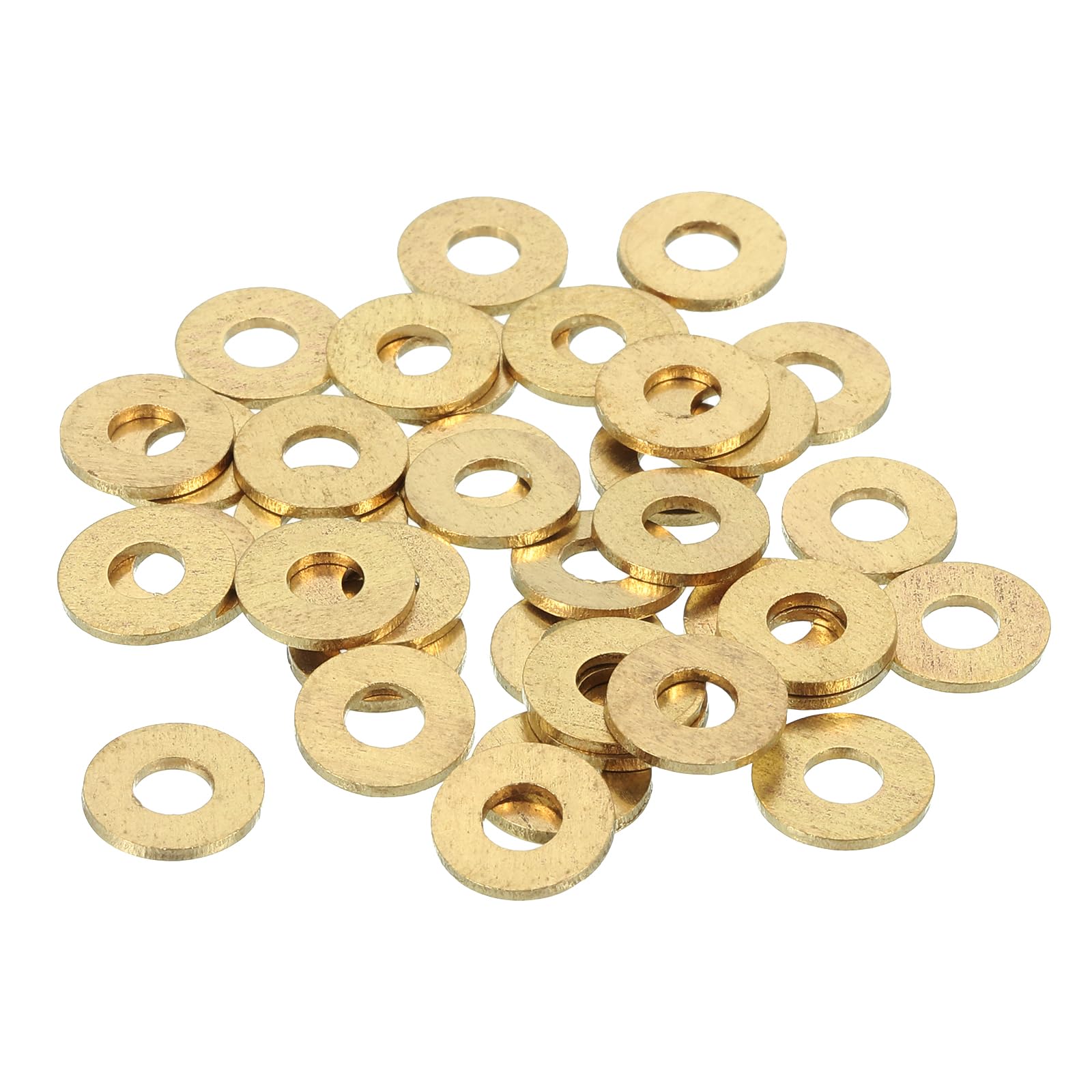 Photo 1 of MECCANIXITY 58 Pack Brass Flat Washer, M4 Copper Washers Crush Washer Kit Assortment, 4mm ID, 10mm OD, 1mm Thick for Bolts Screws Machinery Repair, Outdoor Construction