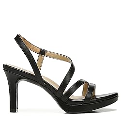 Naturalizer Womens Brenta Heeled Sandal Black 8 M