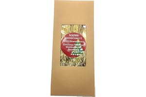 YOOGCORETT 2000 Strand Gold Christmas Icicles Tinsel Shiny Icicles for Xmas Tree Decorations Home Wedding Birthday Party Decor Supplies 18" Inch