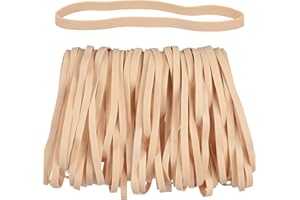 Foshine Rubber Bands 60Pcs size#69 Big Rubber Band 5.9inch/15cm Elastic Rubber Band Beige For Office Supplies File Folders Li