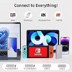 For Thunderbolt 4 Cable 40Gbps 2 in 1 USB C Cable