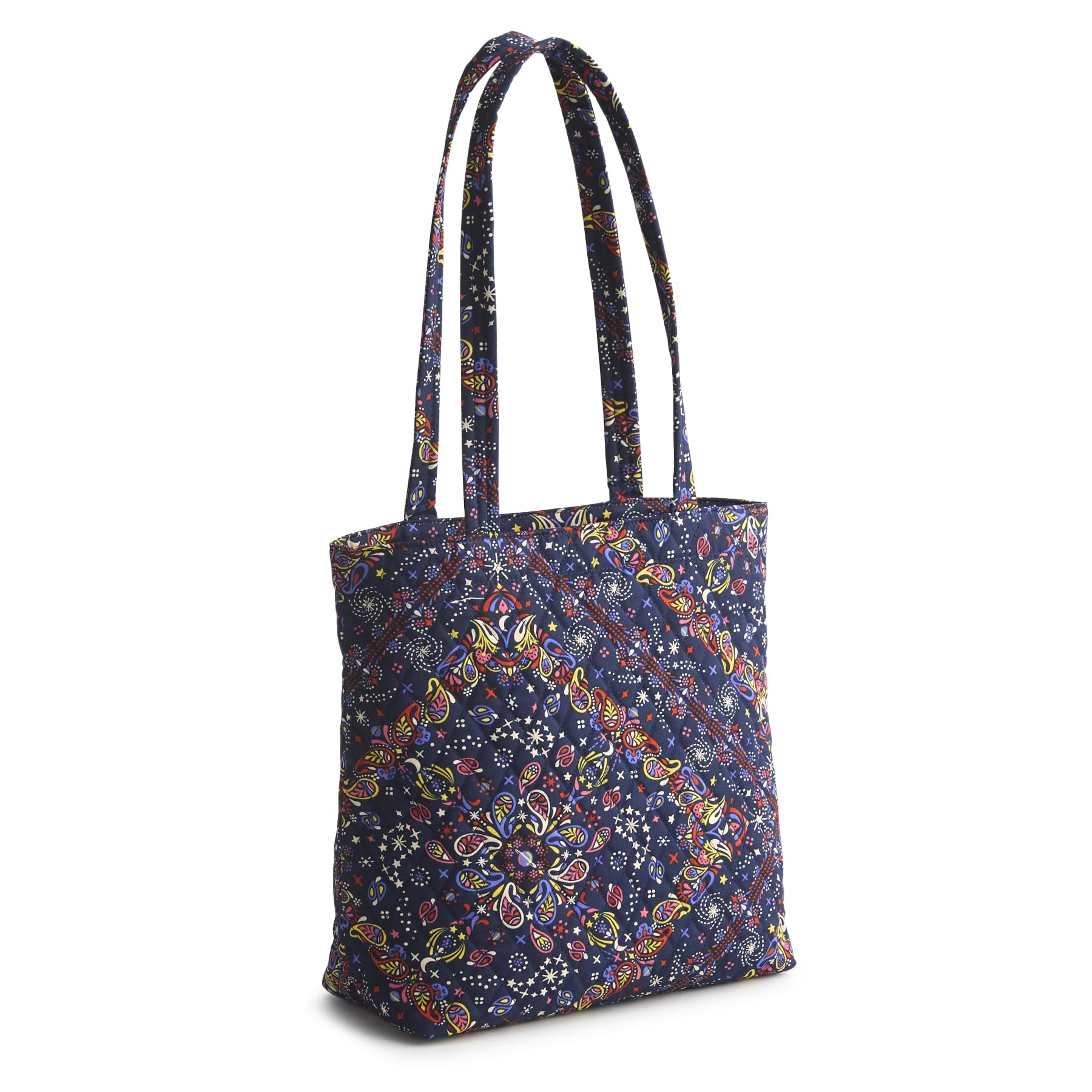 Vera Bradley Women’s Premium Cotton Small Original Zip Tote Bag, Starry Paisley, One Size