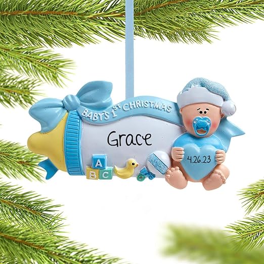 baby bottle christmas ornament