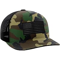 MASHBILL Distressed American Flag Trucker Hat - Adjustable Snapback Patriotic Cap For Men & Women - View #6